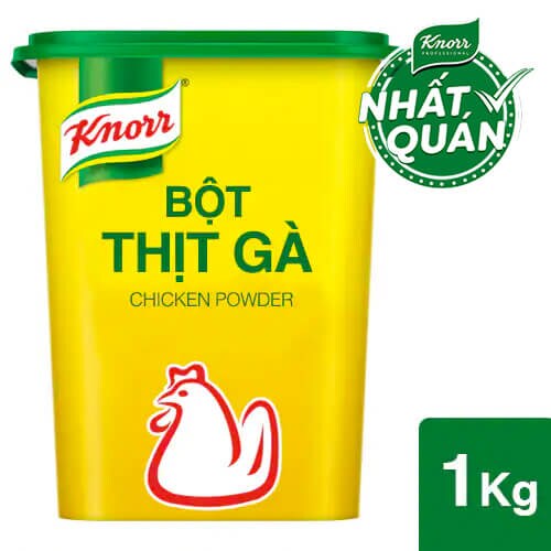 Knorr Bột Thịt Gà 1kg - Bột Thịt Gà Knorr cho vị gà nguyên bản nhờ vị ngọt thịt và thơm lâu, làm nền tảng cho mọi món ăn.