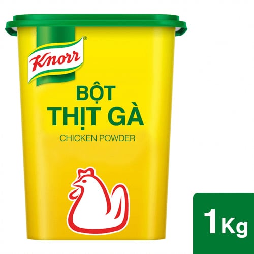 Knorr Bột Thịt Gà 1kg - Knorr Bột Thịt Gà được làm từ thịt gà cao cấp sẽ giúp món ăn của bạn thêm thơm ngon và đậm vị thịt hơn.