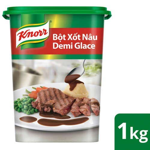 Knorr Xốt Nâu Demi Glace 1kg - Với Knorr Xốt Nâu Demi Glace chỉ mất 3 phút để có ngay xốt nâu thượng hạng cho món bò hầm.