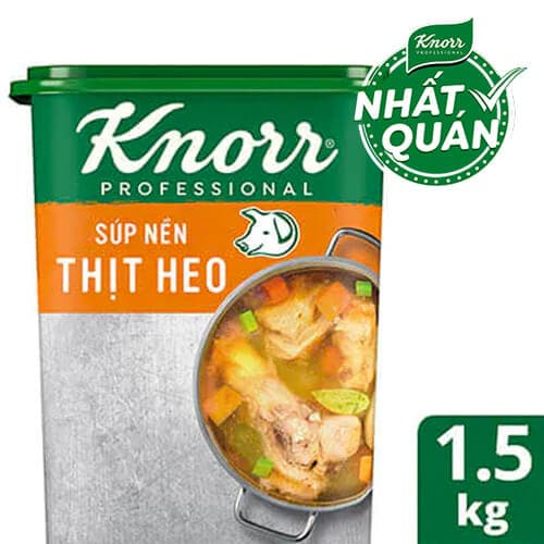 Knorr Súp Nền Thịt Heo 1.5kg - Có ngay nước dùng đậm đà vị thịt heo mà vẫn tiết kiệm chi phí với Súp Nền Thịt Heo Knorr Professional