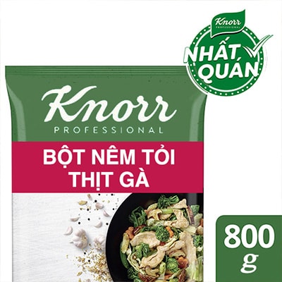 Knorr Bột Nêm Tỏi Thịt Gà 800g - Với Bột Nêm Tỏi Thịt Gà Knorr, món ăn sẽ đậm đà vị thịt gà và hương thơm hấp dẫn của tỏi tươi, giúp món ăn luôn thơm ngon.