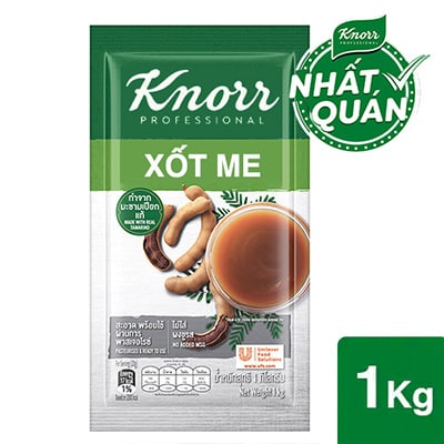 Knorr Xốt Me 1kg - Với Xốt me Knorr cho vị chua đồng nhất, hài hòa từ me tươi, sử dụng ngay mà không mất thời gian chuẩn bị.