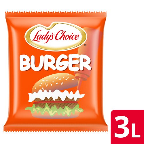 Lady's Choice Mayonnaise Burger 3L - Mayonnaise Lady's Choice Burger được làm từ nguyên liệu từ nhiên, hương vị thơm ngon, cân bằng cho các món burger, pha chế nước chấm hay trộn salad.