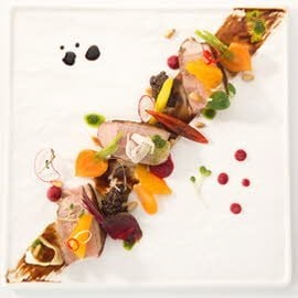 Seared Duck Salad, Orange Sauce and Cherry Vinaigrette Seared Duck Salad, Orange Sauce and Cherry Vinaigrette