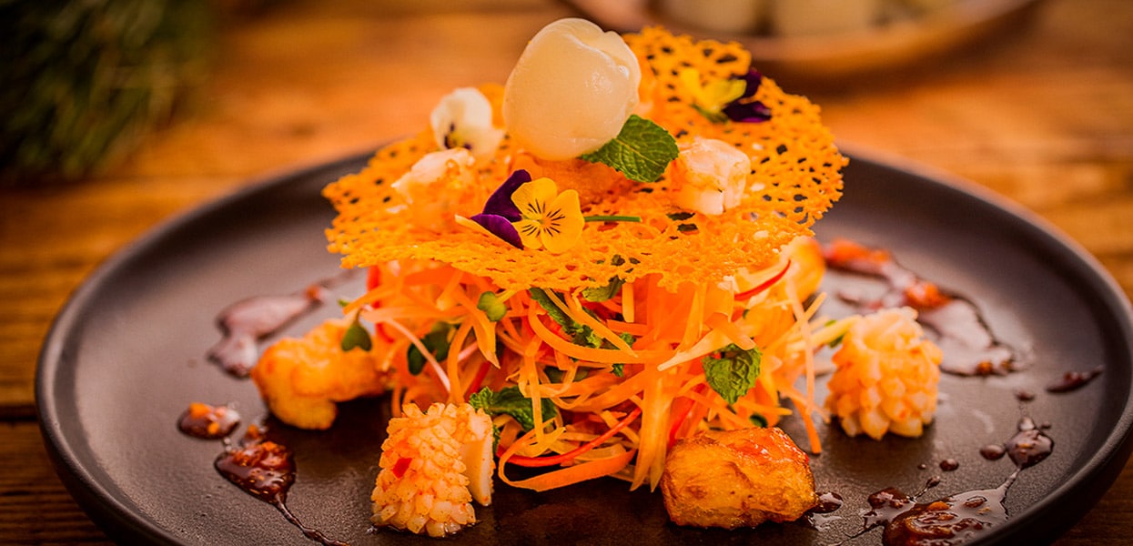 Crispy Fried Rambutan Salad
