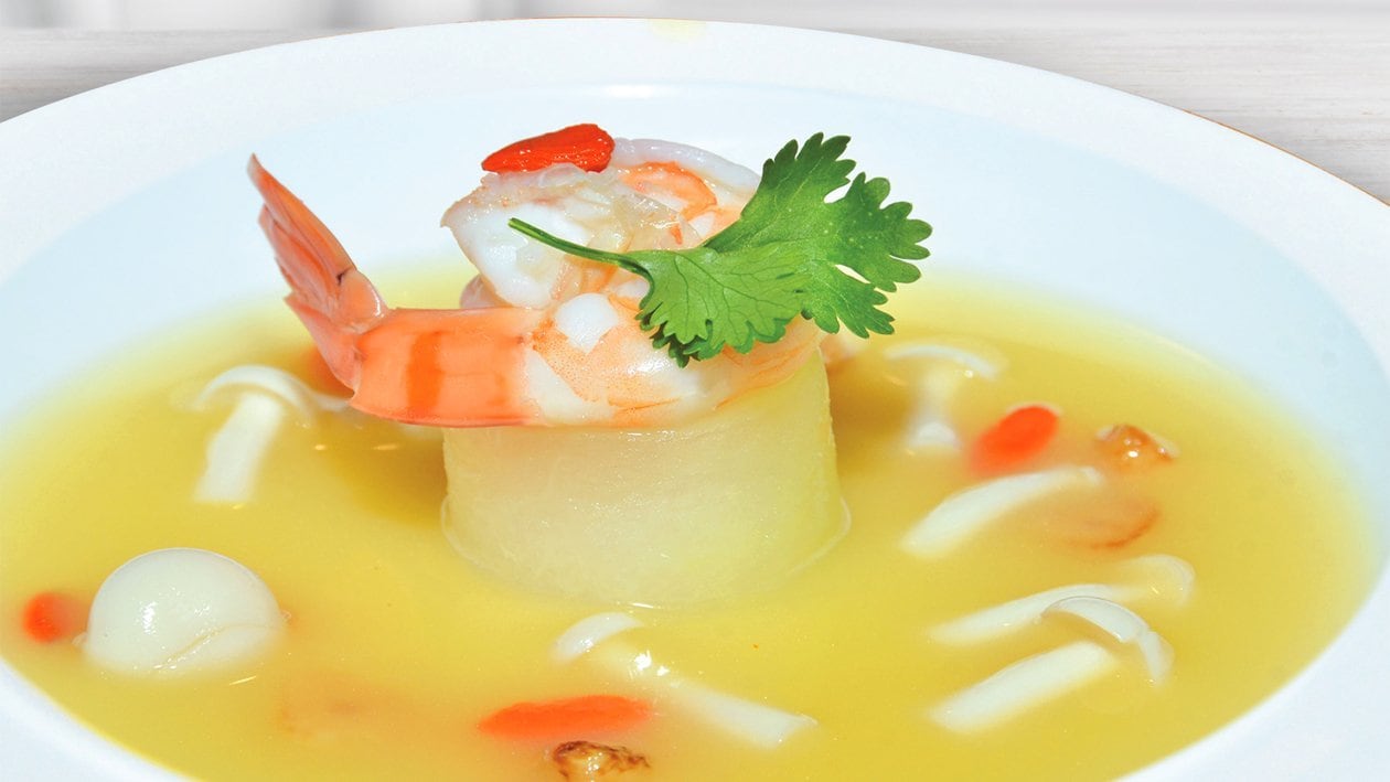 Shrimp Stuffed Zucchini with Mushroom Soup