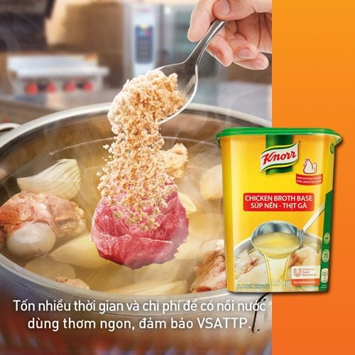 Knorr Chicken Broth Base 1.5kg - Knorr Chicken Broth Base delivers a stock based solution with a meaty taste instantly