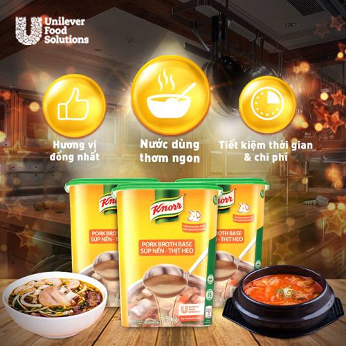 Knorr Pork Broth Base 1.5kg - Knorr Pork Broth Base delivers a stock based solution with a meaty taste instantly