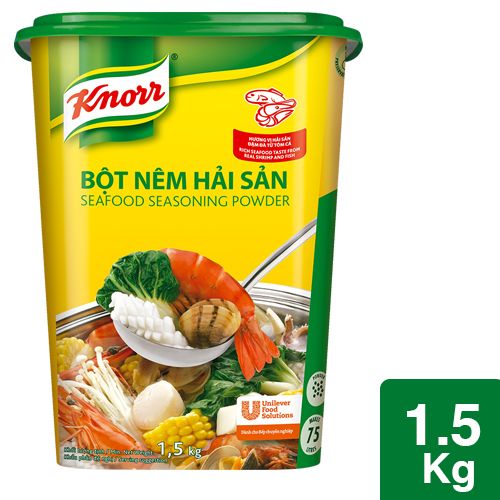 Knorr Seafood Seasoning Powder 1.5kg - Knorr Seafood Seasoning Powder is made from real seafood to intensify the seafood aroma and taste