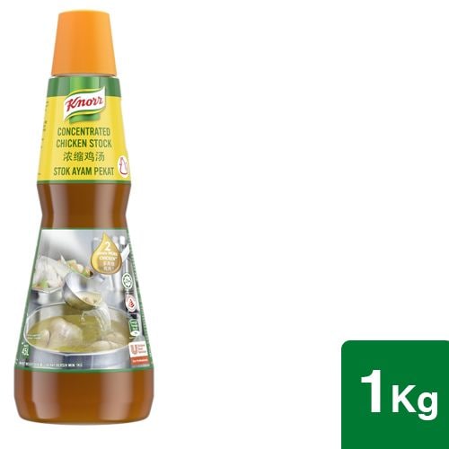 Knorr Concentrated Chicken Liquid Seasoning 1kg - Knorr Concentrated Chicken Liquid Seasoning, simmered with 10x more chicken* for more authentic flavours with your touch of extraordinary