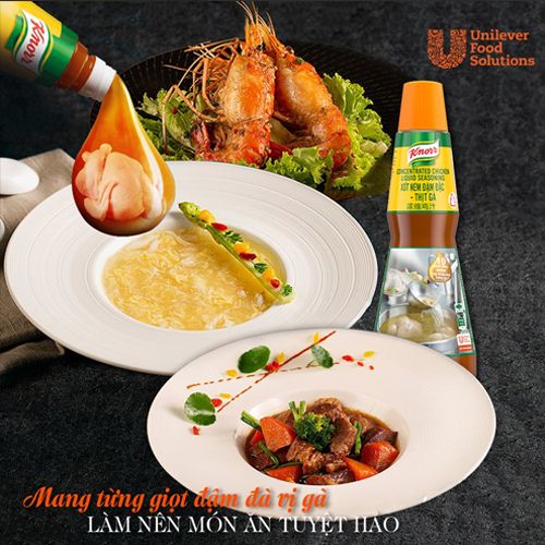 Knorr Concentrated Chicken Liquid Seasoning 1kg - Knorr Concentrated Chicken Liquid Seasoning, simmered with 10x more chicken* for more authentic flavours with your touch of extraordinary