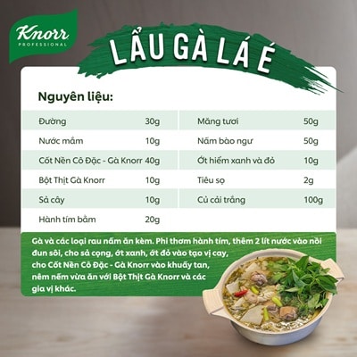 Knorr Cốt Nền Cô Đặc - Gà - Giải pháp 3 phút có ngay nước dùng trong, ngọt, thơm chiều lòng thực khách khó tính nhất với Cốt Nền Cô Đặc Gà Knorr.