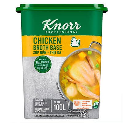 Knorr Súp Nền Thịt Gà 1.5kg - Có ngay nước dùng sánh đậm vị thịt với Súp Nền  Thịt Gà Knorr Professional