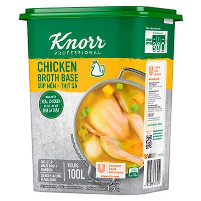 Knorr Súp Nền Thịt Gà 1.5kg - Có ngay nước dùng sánh đậm vị thịt với Súp Nền  Thịt Gà Knorr Professional