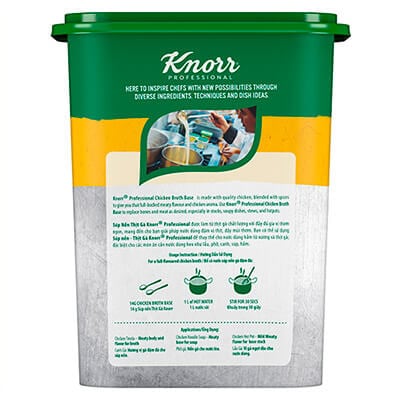 Knorr Súp Nền Thịt Gà 1.5kg - Có ngay nước dùng sánh đậm vị thịt với Súp Nền  Thịt Gà Knorr Professional