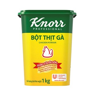 Knorr Bột Thịt Gà 1kg - Bột Thịt Gà Knorr cho vị gà nguyên bản nhờ vị ngọt thịt và thơm lâu, làm nền tảng cho mọi món ăn.