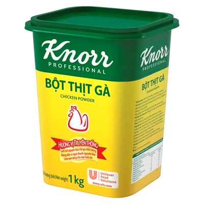 Knorr Bột Thịt Gà 1kg - Bột Thịt Gà Knorr cho vị gà nguyên bản nhờ vị ngọt thịt và thơm lâu, làm nền tảng cho mọi món ăn.