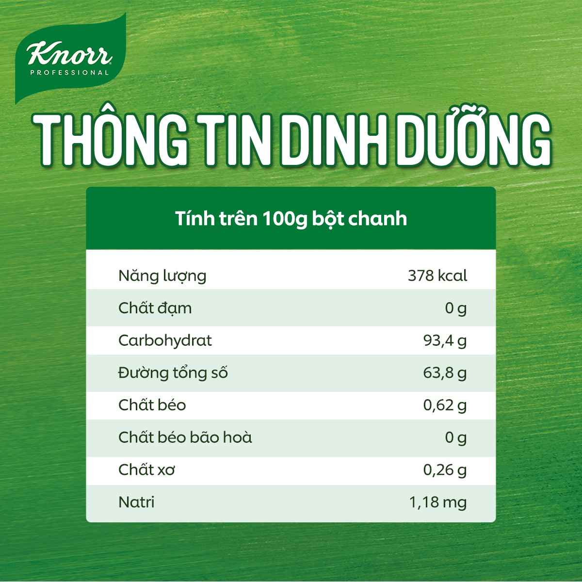Knorr Bột Chanh 400g - Chỉ 1 phút có ngay lượng nước cốt chanh tương đương 8kg chanh tươi với Bột Chanh Knorr