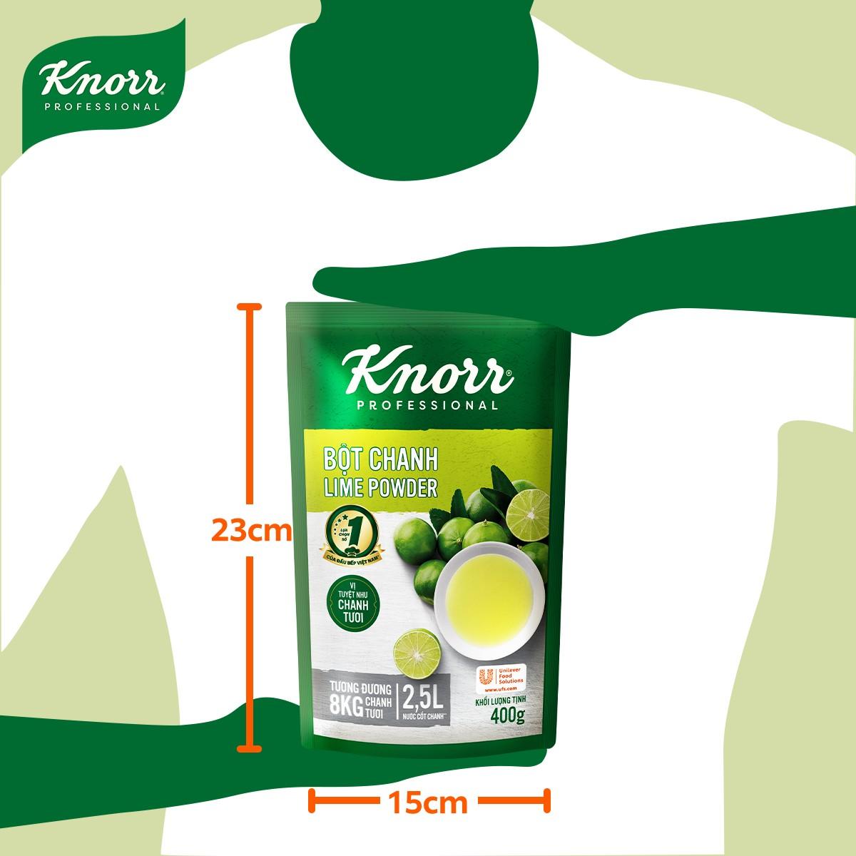 Knorr Bột Chanh 400g - Chỉ 1 phút có ngay lượng nước cốt chanh tương đương 8kg chanh tươi với Bột Chanh Knorr