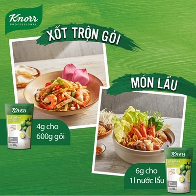 Knorr Bột Chanh 400g - Chỉ 1 phút có ngay lượng nước cốt chanh tương đương 8kg chanh tươi với Bột Chanh Knorr