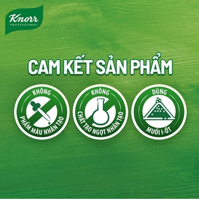 Knorr Hạt Nêm 1.8kg - Knorr Hạt Nêm Từ Thịt được làm từ thịt thăn, xương ống và tủy giúp món ăn thơm ngon, tròn vị