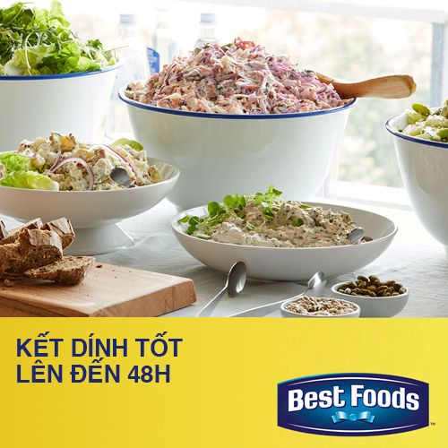 Best Foods Xốt Real Mayonnaise 3L - Best Foods Real Mayonnaise mang lại hương vị béo ngậy, đậm đặc và kết dính hoàn hảo cho món salad của bạn