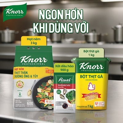 Knorr Xốt Hương Dầu Hào 900g - Knorr Xốt Hương Dầu Hào màng đến món xốt sánh mượt và hài hòa