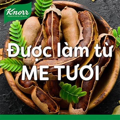 Knorr Xốt Me 1kg - Với Xốt me Knorr cho vị chua đồng nhất, hài hòa từ me tươi, sử dụng ngay mà không mất thời gian chuẩn bị.