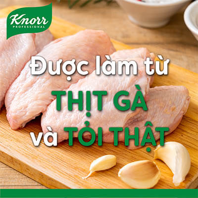 Knorr Bột Nêm Tỏi Thịt Gà 800g - Với Bột Nêm Tỏi Thịt Gà Knorr, món ăn sẽ đậm đà vị thịt gà và hương thơm hấp dẫn của tỏi tươi, giúp món ăn luôn thơm ngon.