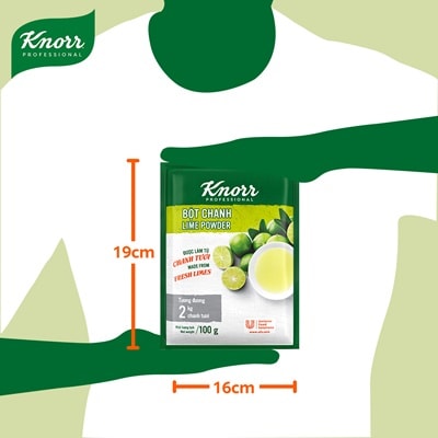 Knorr Bột Chanh 100g - Chỉ 1 phút có ngay lượng nước cốt chanh tương đương 2kg chanh tươi với Bột Chanh Knorr