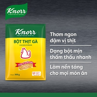 Knorr Bột Nêm Hải Sản 300g - Knorr Bột Nêm Hải Sản làm từ tôm cá và hải sản tự nhiên giúp tăng hương vị hải sản đậm đà và hấp dẫn hơn cho các món ăn hải sản.