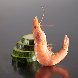 2. Prawns and courgettes 2. Prawns and courgettes