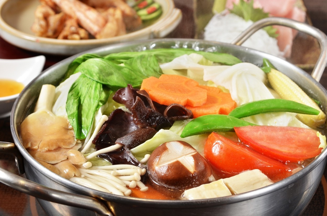 Hot pot on the table