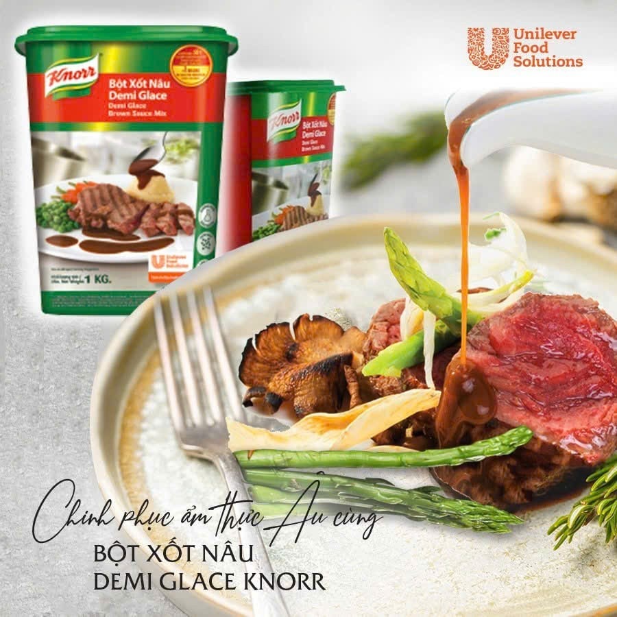 Knorr Xốt Nâu Demi Glace 1kg - Giải pháp cho bếp FSR