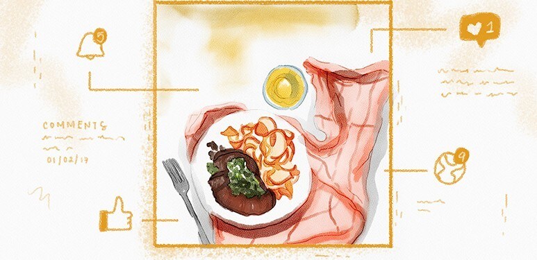 illustration for restaurant marketing on social media