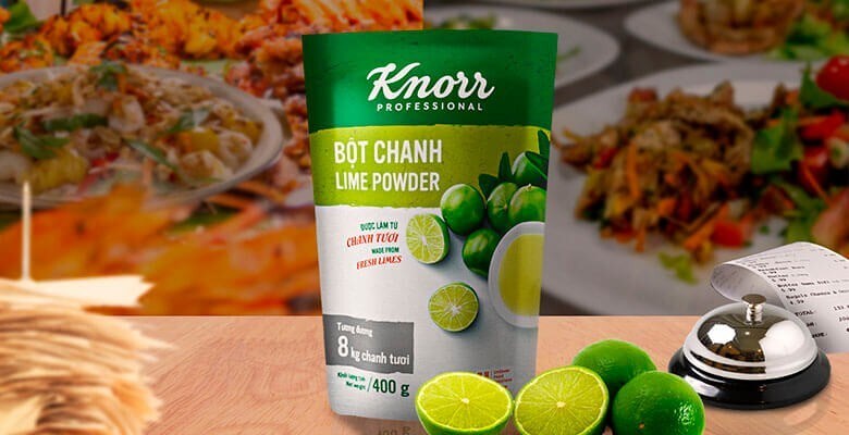 Tối ưu chế biến và đảm bảo chất lượng thông qua việc sử dụng các sản phẩm có tính tiện dụng cao, ví dụ như bột chanh Knorr