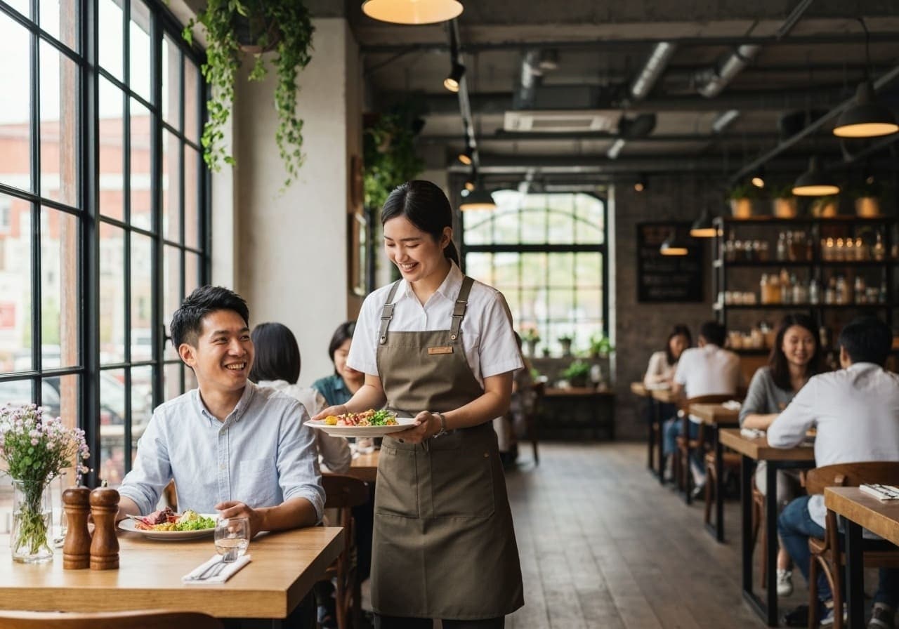 Một trong những yêu cầu đối với nhân viên phục vụ nhà hàng là cần có tác phong chuyên nghiệp.