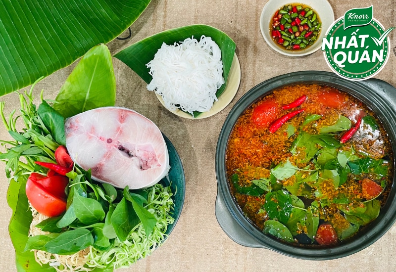 Lẩu cá bớp lá giang Lẩu cá bớp lá giang