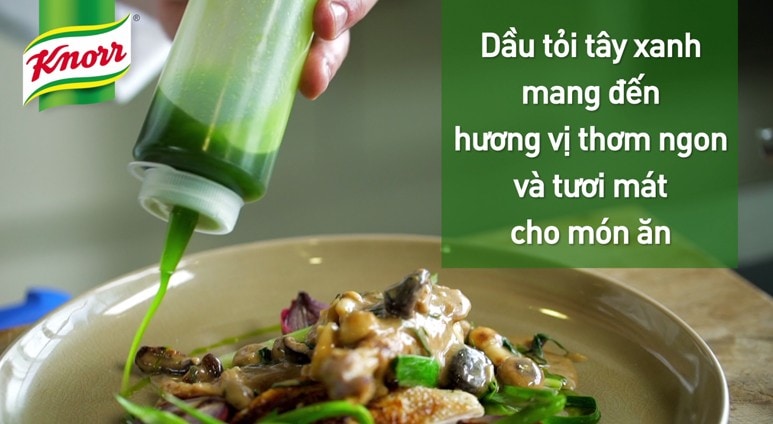 Dầu tỏi tây mang đến hương vị thơm ngon và tươi mát