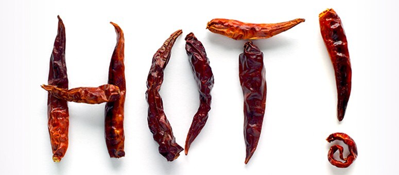 Các loại ớt cay nhất thế giới dried chilli typography